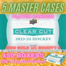 Load image into Gallery viewer, 2023/24 Upper Deck Clear Cut 5 MASTER CASE (150 BOXES) : Player Random #4276