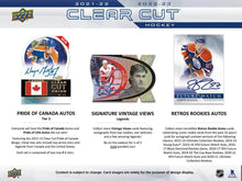 Load image into Gallery viewer, 2022/23 Upper Deck Clear Cut 15 Box Inner Case : Hit Select #4024