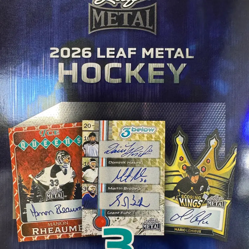 NEW 3 Box Serial Number - 2026 Leaf Metal Legends Hockey Hobby GB