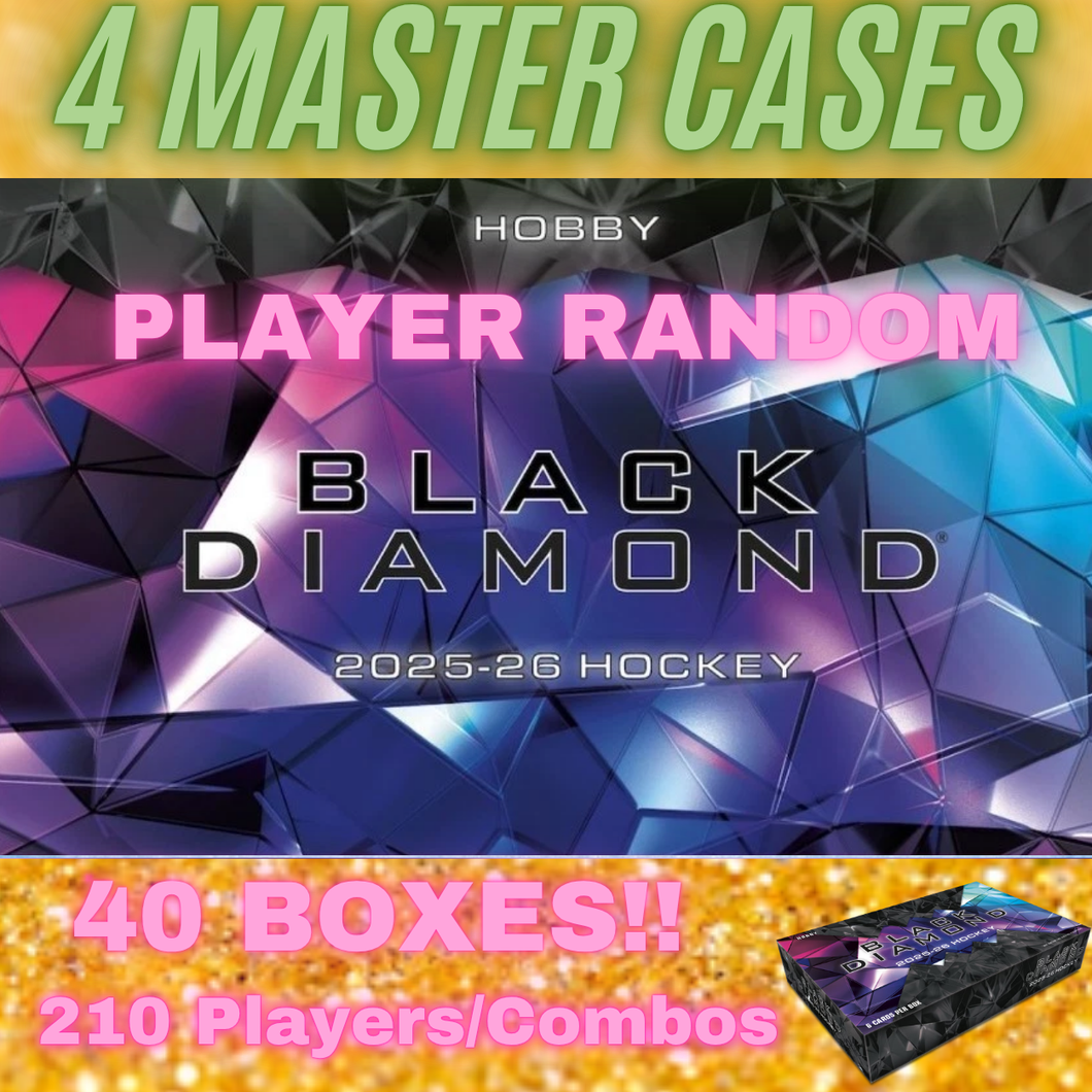 2025/26 Upper Deck Black Diamond 4 MASTER CASE (40 BOXES) : Player Random #5167