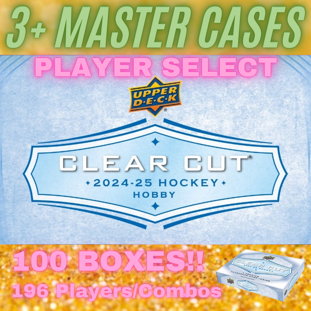 2024/25 Upper Deck Clear Cut 3+ MASTER CASE (100 BOXES) : Player Select #4927